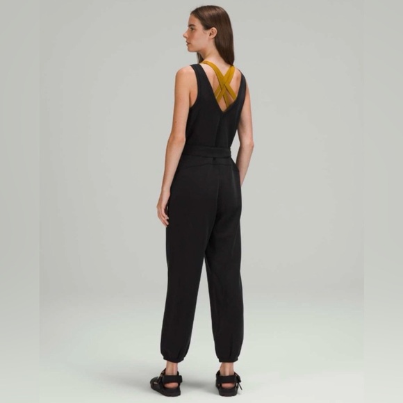 Lululemon | Ease Of It All V-Neck Jumpsuit in Black - Picture 2 of 13